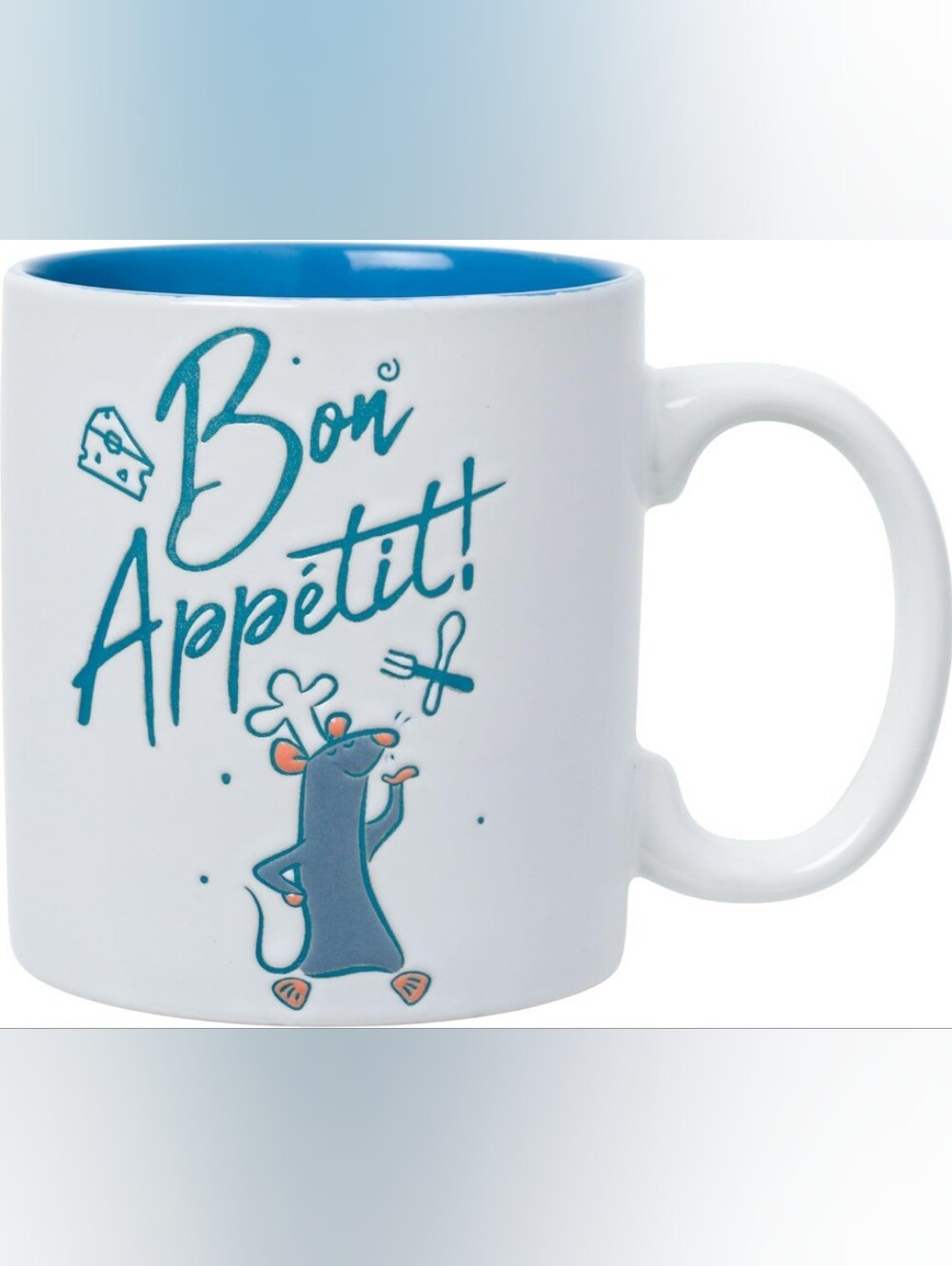 NEW Disney Pixar Rae Dunn Ratatouille Remy 'Bon Appétit' Ceramic Mug Huge 20 Oz